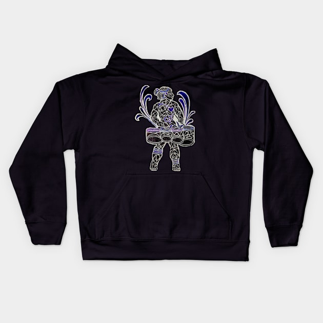 The Driving Beat -- Marching Tenor Drums Kids Hoodie by kaydee21